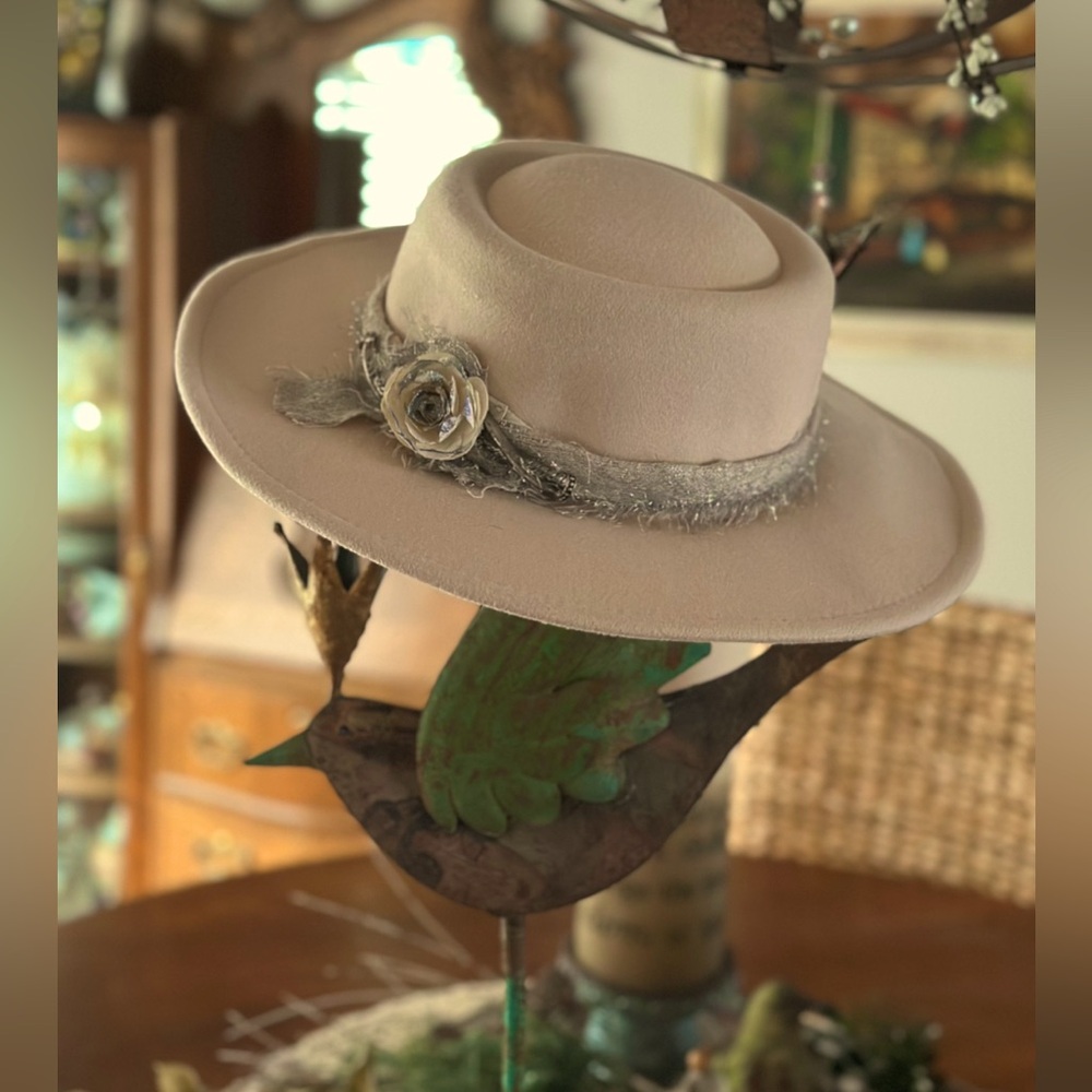 One of a kind felt hat - handmade design